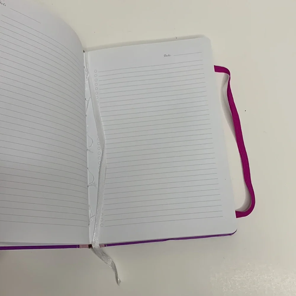 Love Nicole | Purple Hardcover Notebook BUT FIRST,COFFEE Creative Notes Office
